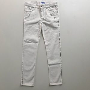 Mayoral Girls White Skinny Jeans 7 (NWOT)
